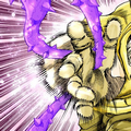 A picture showing the stand Hermit Purple