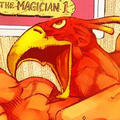 A picture showing the stand Magician's Red