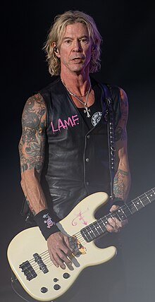 Duff McKagan with a guitar