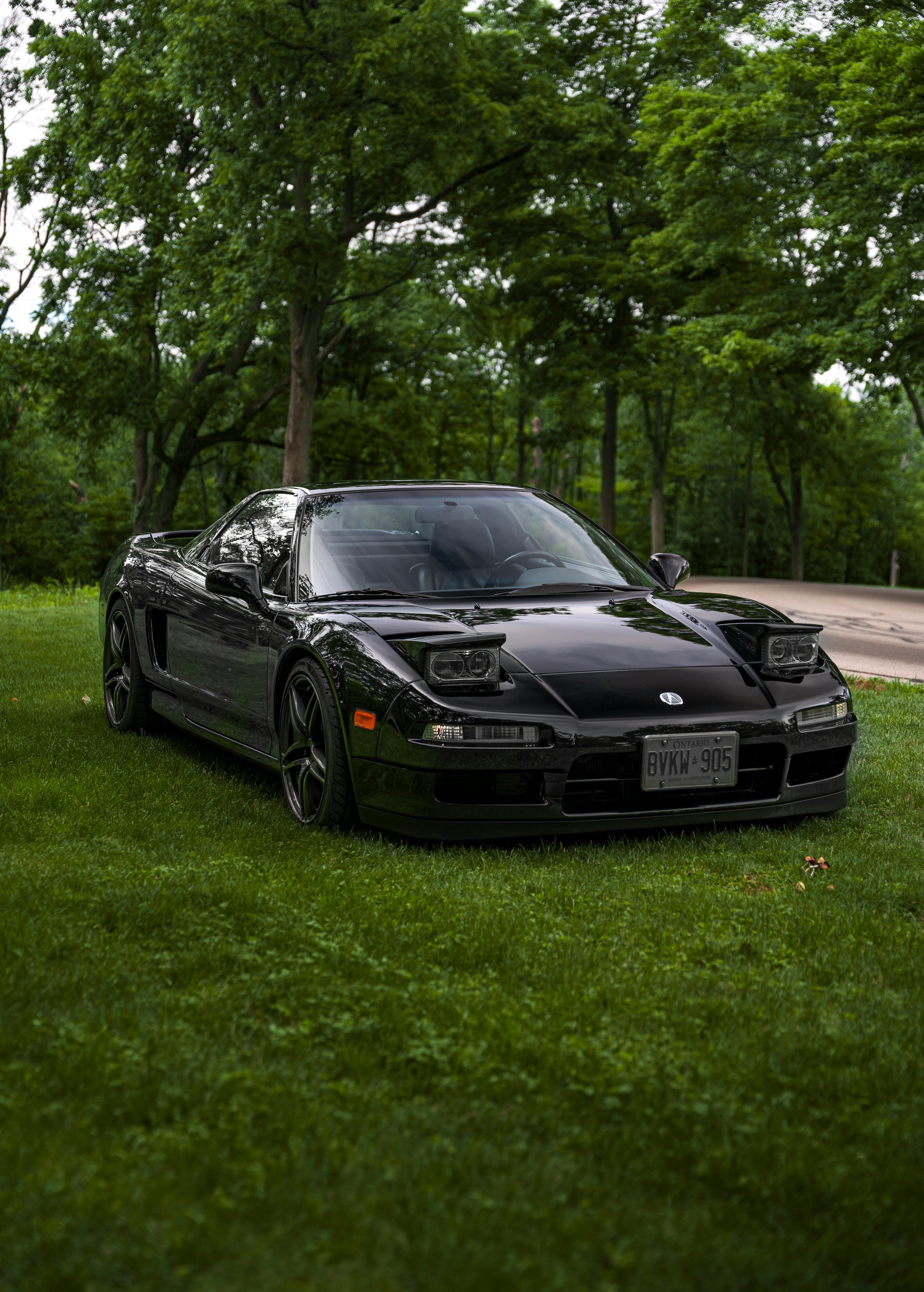 Fekete Honda NSX elölről