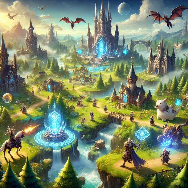 Egy Fantasy világot ábrázoló kép