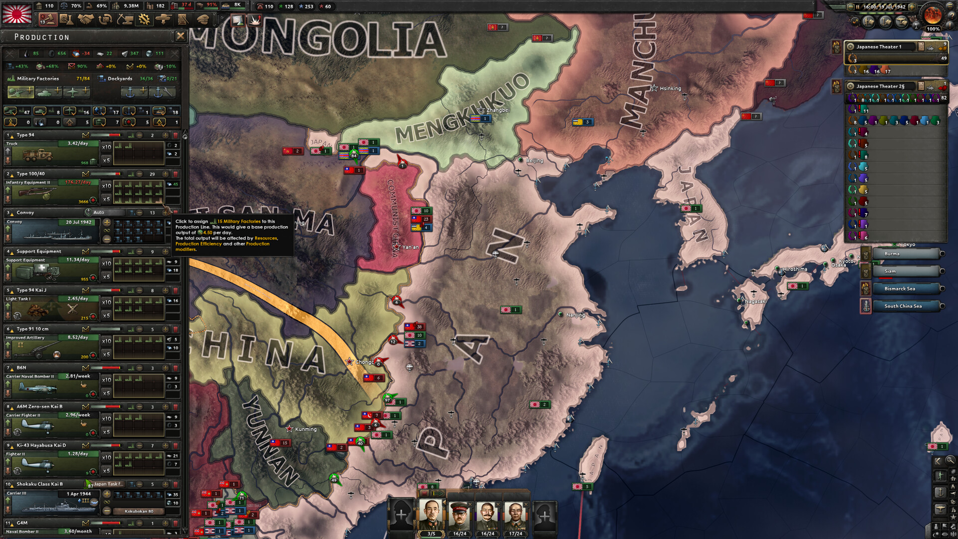 Japanese battleplan against China