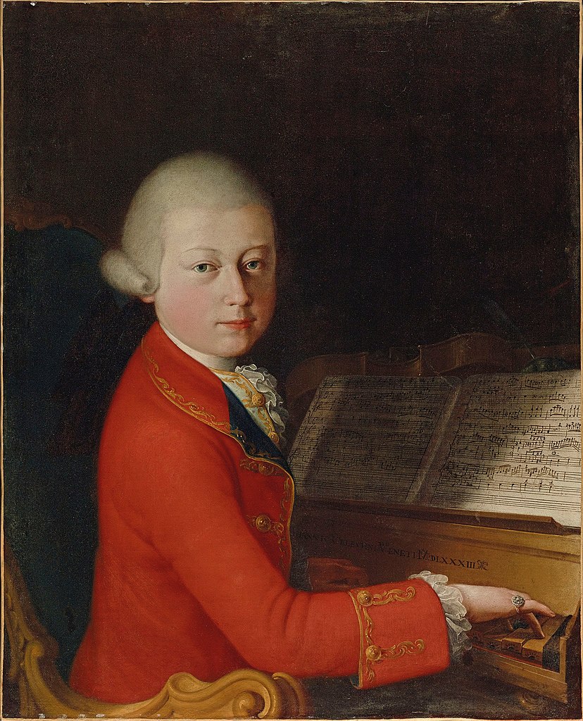 Young Mozart at the piano