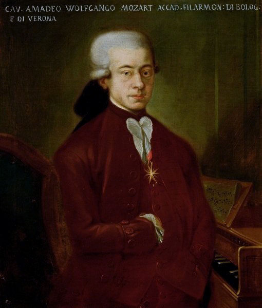 Portrait of Mozart by a Bolognese painter