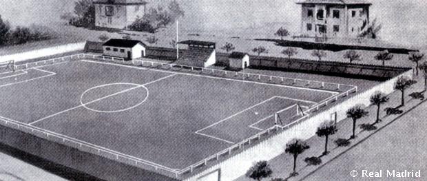 Egy régi kép a Campo de O'Donnel stadion látható a képen fekete fehérben