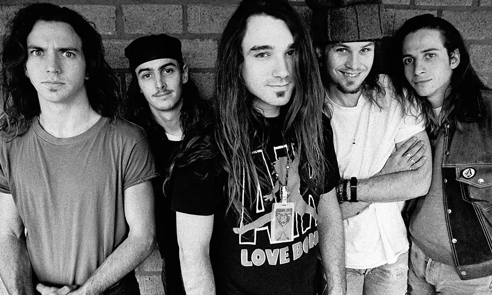 korai Pearl Jam banda csoportképe
