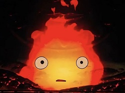 Calcifer-t ábrázoló kép