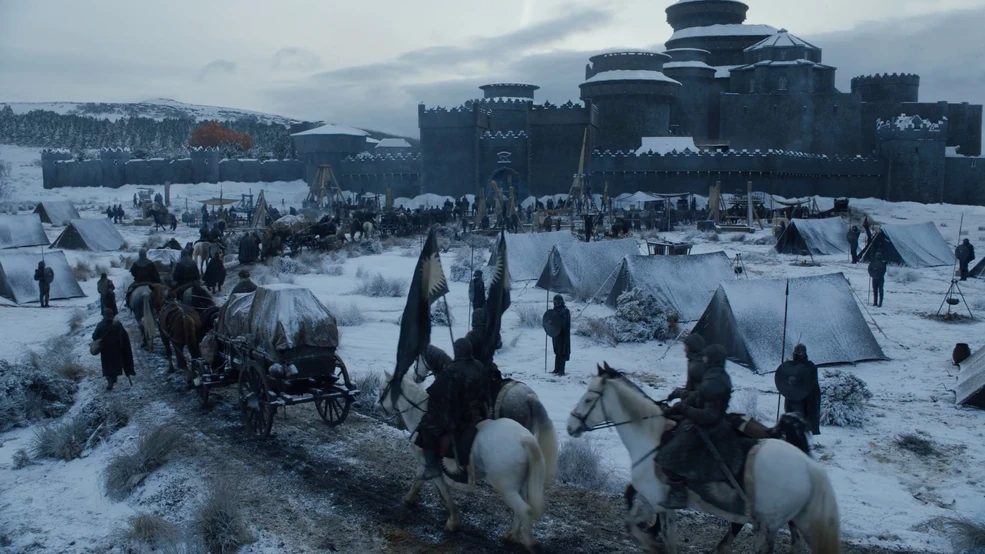 Soldiers at WinterFell during the winter