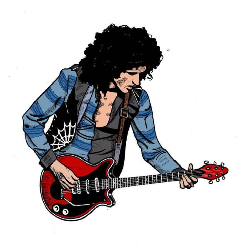 Brian May gitározik