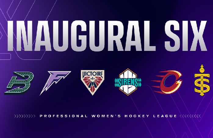 Graphic representing the six founding teams of the PWHL.
