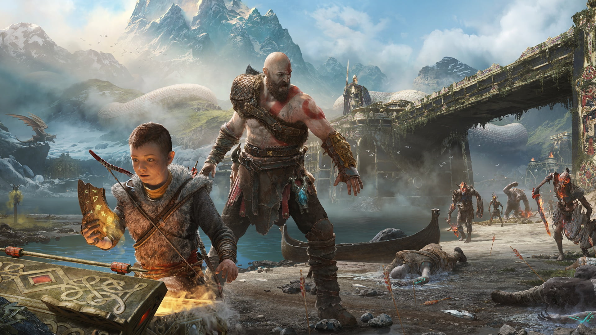 2018 God of War videójáték egy képe