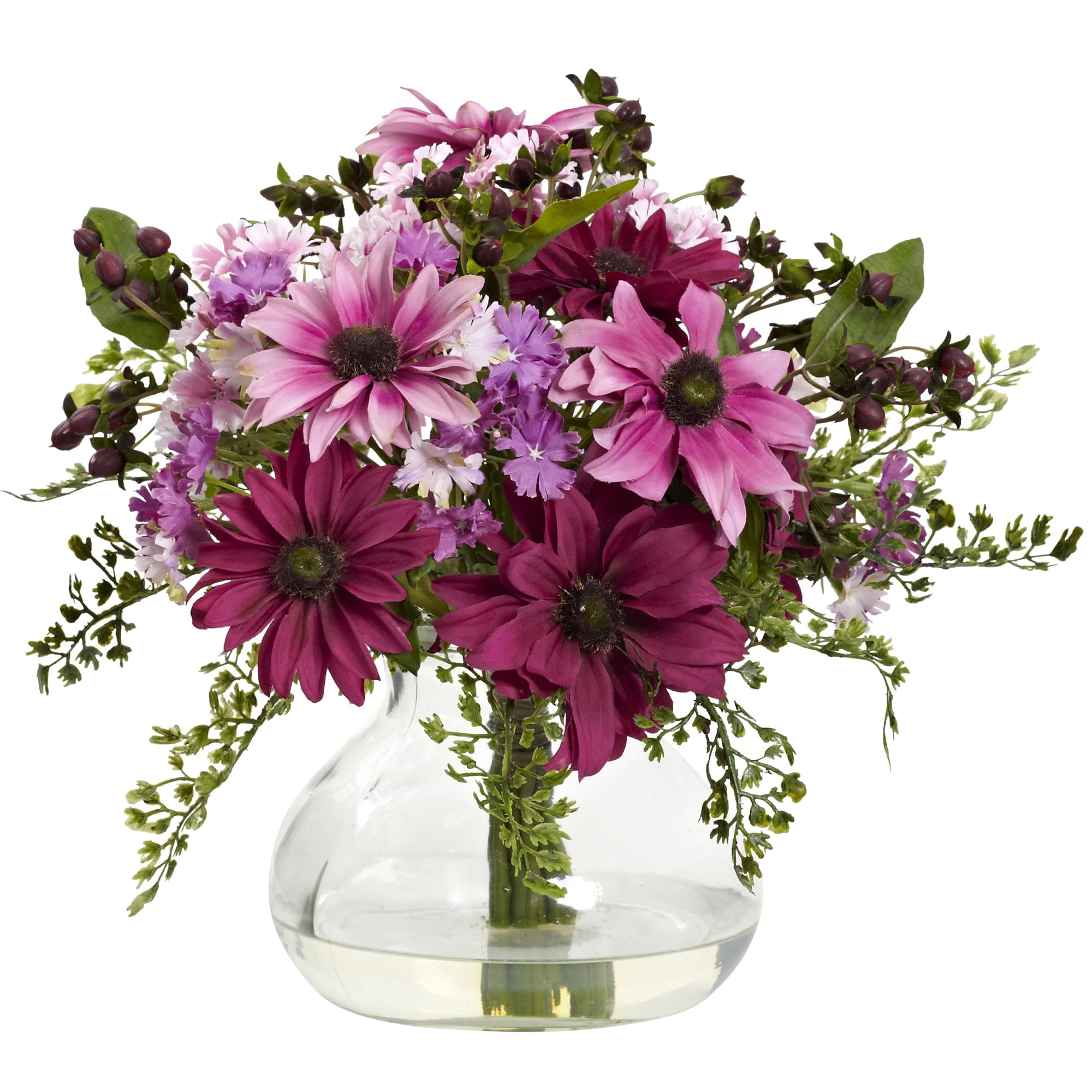 Purple and pink wildflower bouquet