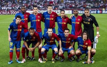 Barcelona csapata a 2008/09-es szezonban