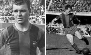 A magyar Kubala László a Barcelona mezében